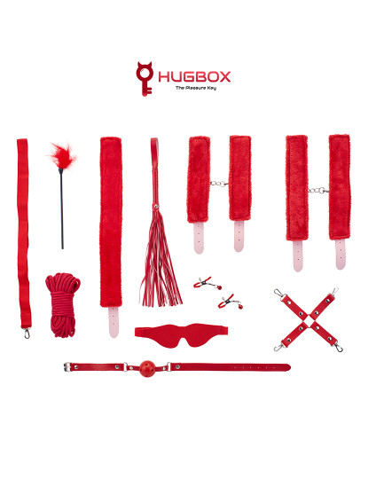 imagem de Set SM 10 peças - Bondage Kit - Kit Sado Maso - Vermelho4