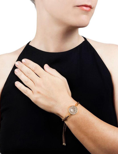 imagem de Pulseira Senhora Entrançada Castanho Swarovski Elements 2