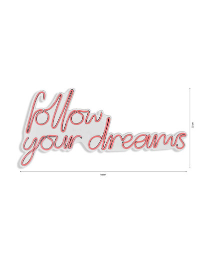 imagem de Iluminação de Parede Follow Your Dreams Rosa9