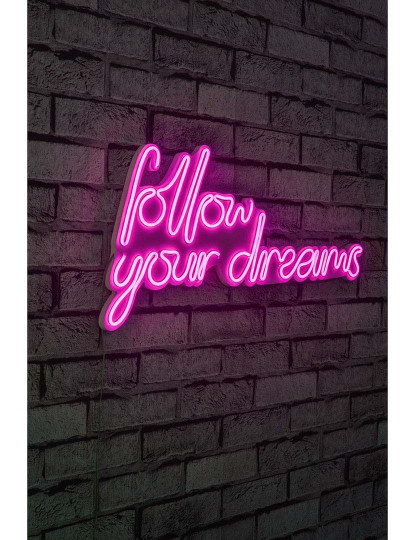 imagem de Iluminação de Parede Follow Your Dreams Rosa2