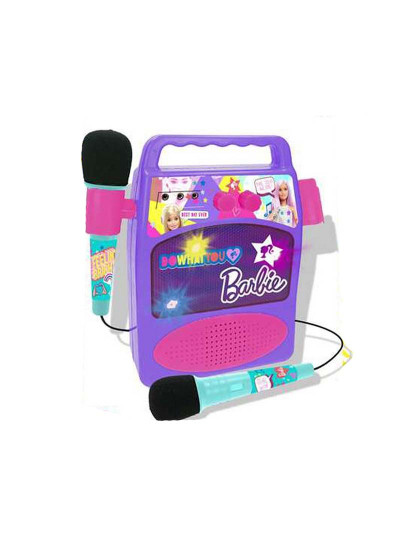 imagem de Coluna com microfone para karaoke Barbie1