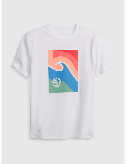 imagem de T-shirt Praia Rapaz Branco1