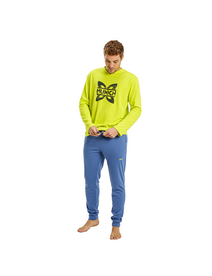 imagem de Pijama Inverno Manga Comprida Homem Azul e Verde1