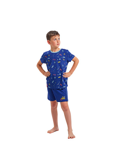 imagem de Pijama Manga Curta Rapaz Azul Navy e Multicor2