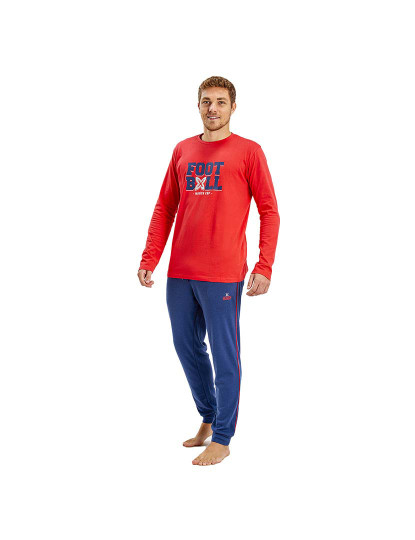 imagem de Pijama Manga Comprida Homem Azul e Vermelho1