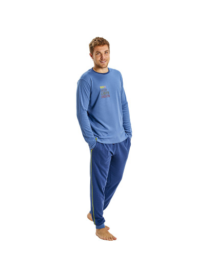 imagem de Pijama Inverno Manga Comprida Homem Azul2