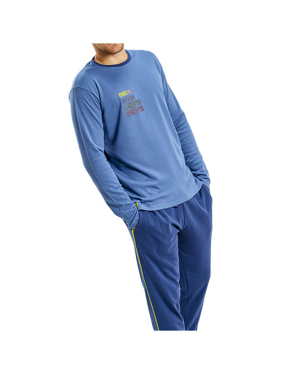 imagem de Pijama Inverno Manga Comprida Homem Azul3