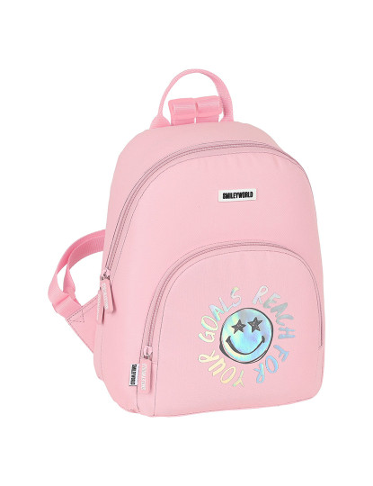 imagem de Mochila Casual Smiley Iris Rosa1