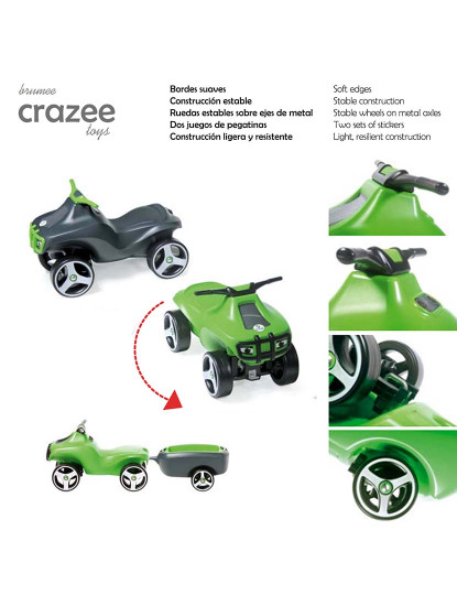 imagem de Quad Ride-On Crazee Cinza Escuro3