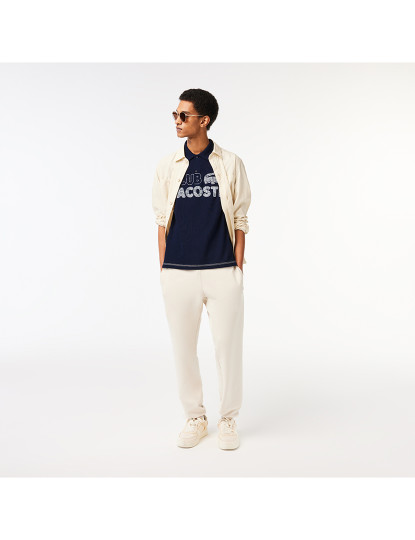 imagem de Pólo Lacoste Para Homem Em Algodão Orgânico Com Padrão Estampado Marinho10