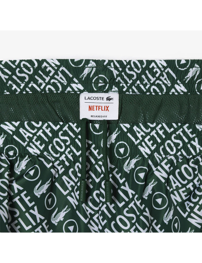 imagem de Calça Desportiva Unissexo Lacoste X Netflix Verde Branco4