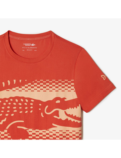 imagem de T-Shirt De Homem Lacoste Tennis X Novak Djokovic Coral1