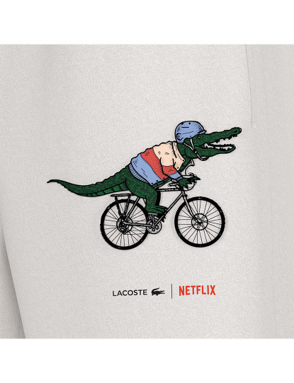 imagem de Calça Desportiva De Homem Lacoste X Netflix Ecru2