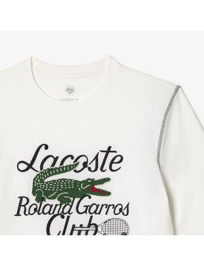 imagem de T-Shirt De Mulher Lacoste Sport Roland Garros Edition Ecru2