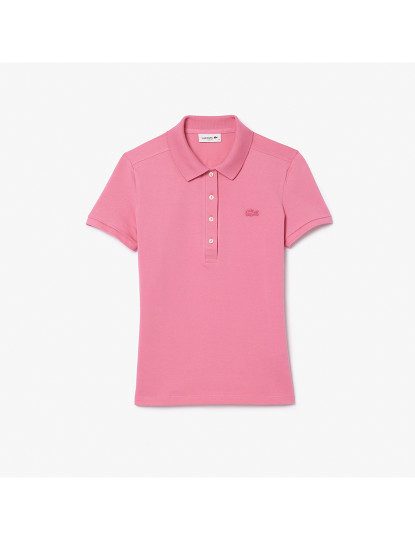 imagem de Polo Lacoste Em Piqué De Algodão Stretch Para Mulher Reseda 07Y3