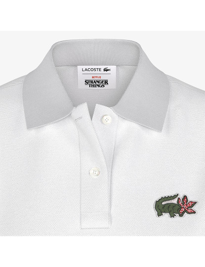 imagem de Polo De Mulher Lacoste X Netflix Stranger Things Branco2