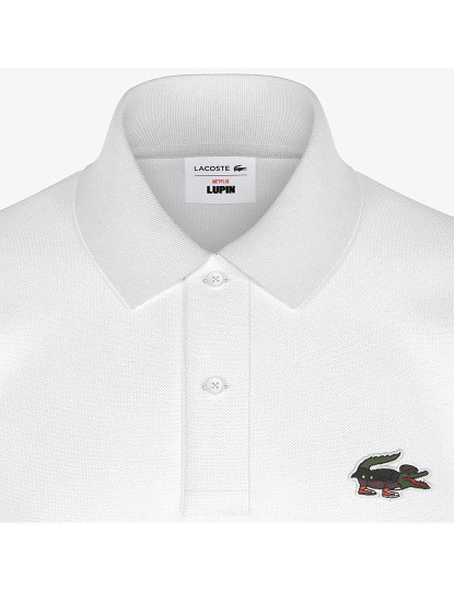 imagem de Polo De Homem Lacoste X Netflix Serie Lupin Branco4