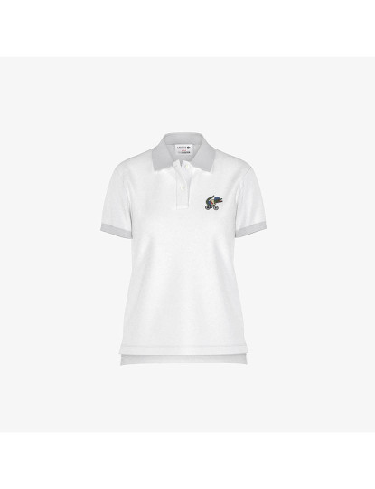 imagem de Polo De Mulher Lacoste X Netflix Sex Education Branco1