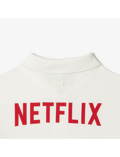 imagem de Polo De Criança Unissexo Lacoste X Netflix Ecru4