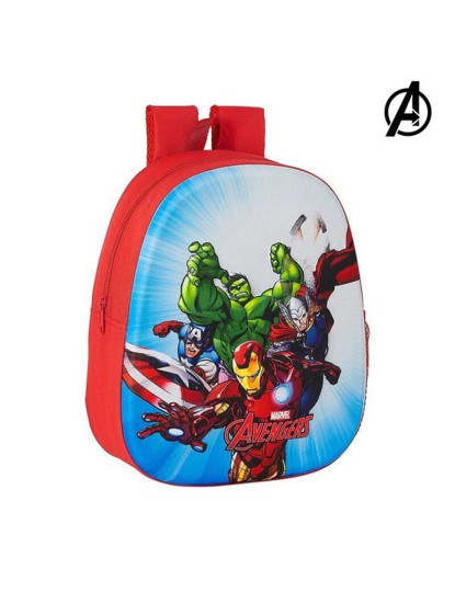 imagem de Mochila Infantil 3D The Avengers Vermelho1