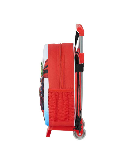 imagem de Mochila Escolar 3D com Rodas 705 The Avengers Vermelho3