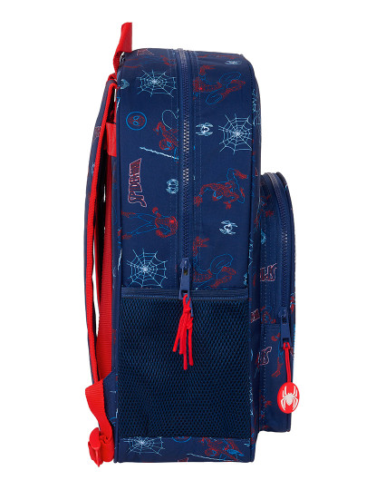 imagem de Mochila Escolar Homem-Aranha Neon Azul Marinho 33 x 42 x 14 cm3