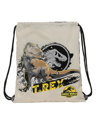 imagem de Mochila com cordas Jurassic World Warning Cinza 35 x 40 x 1 cm1