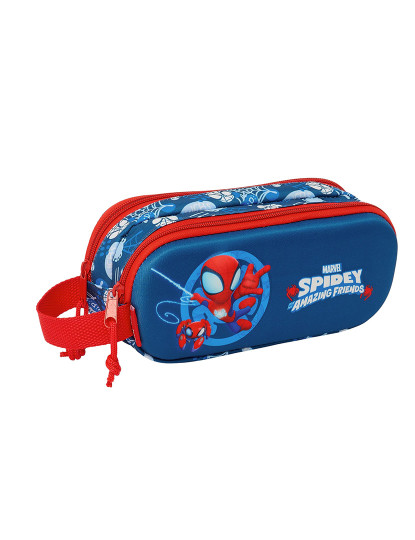 imagem de Carry-all duplo Homem-Aranha Vermelho Azul Marinho 21 x 8 x 6 cm Modelo 3D1