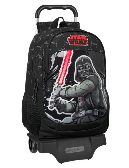 imagem de Mochila escolar com rodas Star Wars The Fighter Preto 32 x 44 x 16 cm1