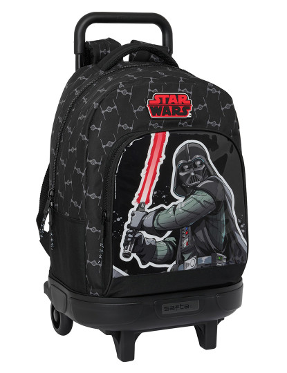 imagem de Mochila escolar com rodas Star Wars The Fighter Preto 33 x 45 x 22 cm1