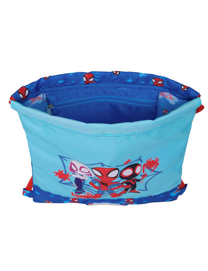 imagem de Mochila com Cordas Spidey Azul 26 x 34 x 1 cm4