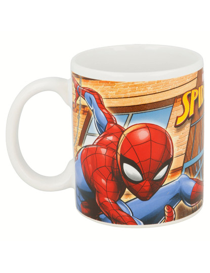 imagem de Caneca Homem-Aranha Grande poder Azul Vermelho Cerâmica 350 ml1