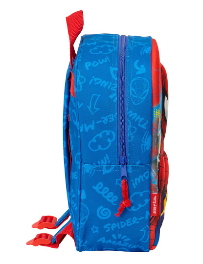 imagem de Mochila escolar Homem-Aranha Vermelho Azul Marinho 22 x 27 x 10 cm Modelo 3D3