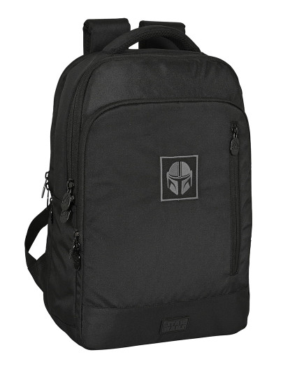 imagem de Mochila para Portátil e Tablet com Saída USB The Mandalorian Preto1