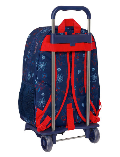 imagem de Mochila escolar com rodas Homem-Aranha Neon Azul Marinho 33 x 42 x 14 cm2