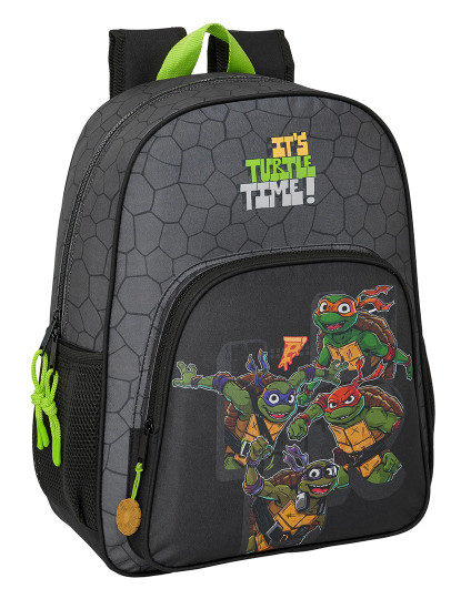 imagem de Mochila escolar Teenage Mutant Ninja Turtles preto cinza 33 x 42 x 14 cm1