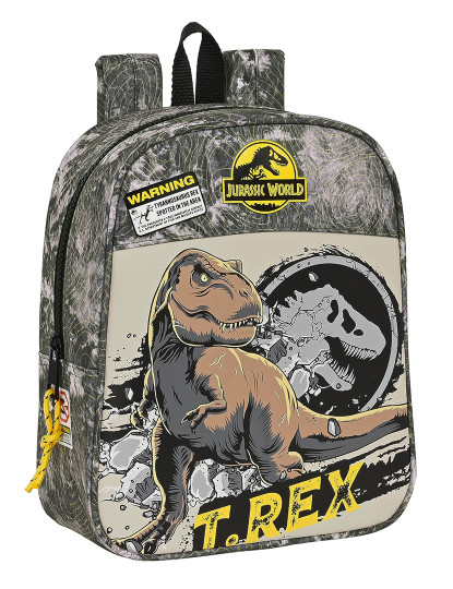 imagem de Bolsa infantil Jurassic World Warning Cinza 22 x 27 x 10 cm1