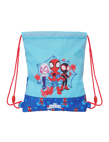 imagem de Mochila com Cordas Spidey Azul 26 x 34 x 1 cm1