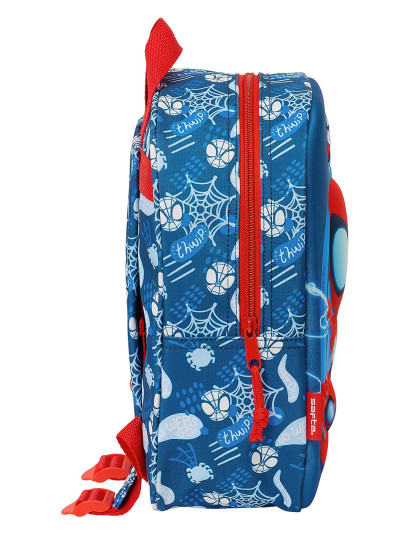 imagem de Mochila escolar Homem-Aranha Vermelho Azul Marinho 22 x 27 x 10 cm Modelo 3D3