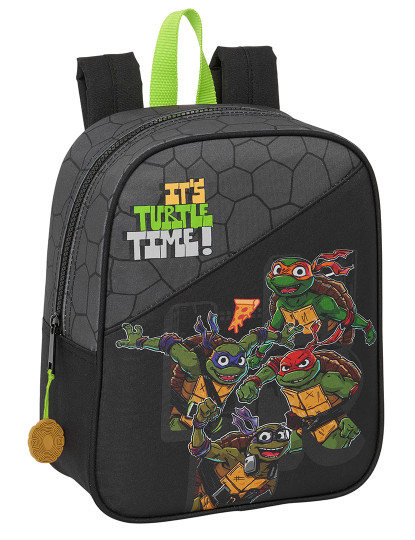 imagem de Mochila escolar Teenage Mutant Ninja Turtles preto cinza 22 x 27 x 10 cm1