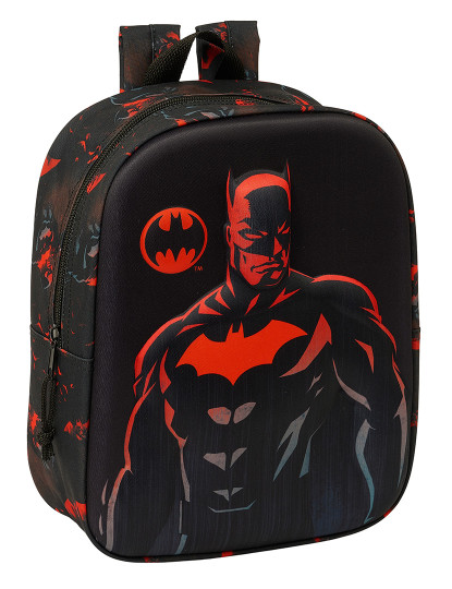 imagem de Mochila escolar Batman preta 22 x 27 x 10 cm Modelo 3D1