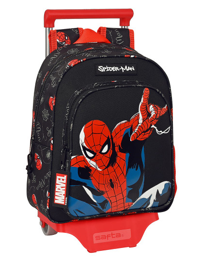 imagem de Mochila escolar com rodas Homem-Aranha Hero Preto 27 x 33 x 10 cm1