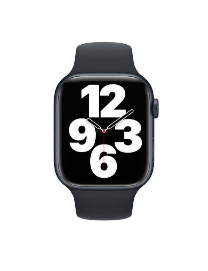 imagem de Apple Watch Series 7 45mm GPS + Cellular Aluminum Case Mostrador: Pulseira Preta: Sport Black Grau B1