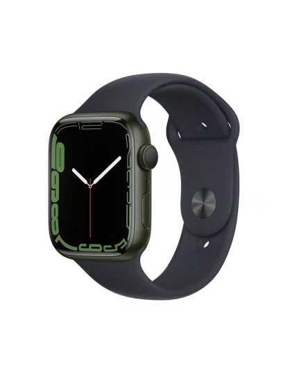 imagem de Apple Watch Series 7 45mm GPS + Cellular Aluminum Case Mostrador: Pulseira Verde: Sport Black Grau A+1