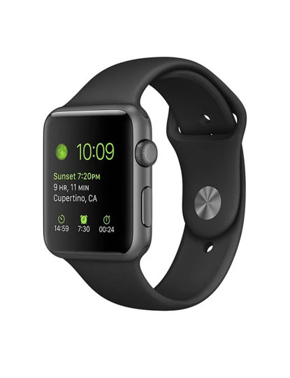 imagem de Apple Watch Series 2 42mm Stainless Steel Case Mostrador: Pulseira Preta: Sport Black Grau B1