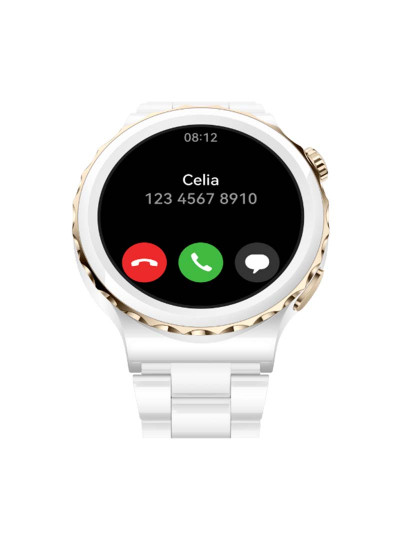 imagem de Huawei Watch GT 3 Pro Ceramic Mostrador: White Pulseira: Metal White Grau A2