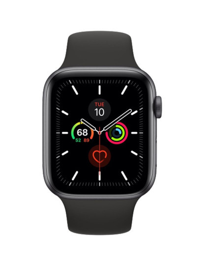 imagem de Apple Watch Series 5 44mm GPS Aluminum Case Mostrador: Pulseira Cinza: Sport Black Grau B2