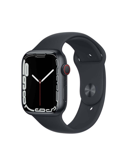 imagem de Apple Watch Series 7 45mm GPS Aluminum Case Mostrador: Pulseira Preta: Sport Black Grau B1