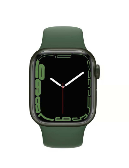 imagem de Apple Watch Series 7 45mm GPS + Cellular Aluminum Case Mostrador: Pulseira Verde: Sport Black Grau A2