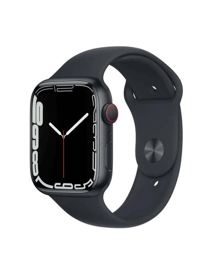 imagem de Apple Watch Series 8 45mm GPS+Cellular Aluminum Case Mostrador: Pulseira Preta: Sport Black Grau A+1